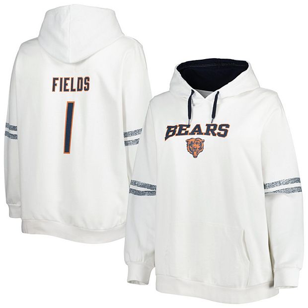 Women's Justin Fields White/Navy Chicago Bears Plus Size Name