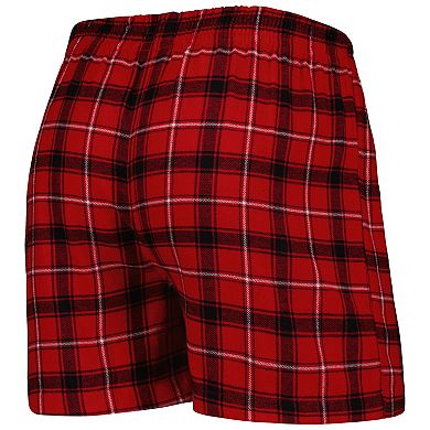 Men's Concepts Sport Red/Black Tampa Bay Buccaneers Ledger Flannel Boxers