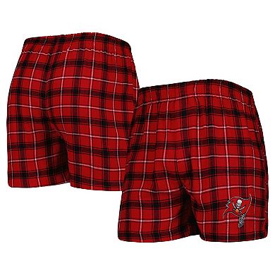Men's Concepts Sport Red/Black Tampa Bay Buccaneers Ledger Flannel Boxers