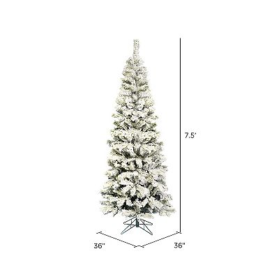 Vickerman 7.5-ft. Flocked Artificial Pacific Pencil Christmas Tree