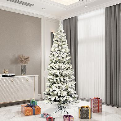 Vickerman 8.5-ft. Flocked Pacific Pencil Artificial Christmas Tree