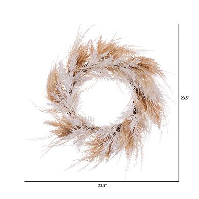 Vickerman Fern and Mini Leaves Artificial Wreath