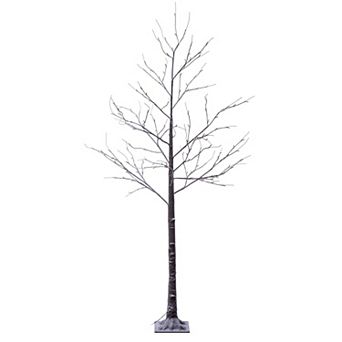 Vickerman 8-ft. Artificial Brown Frosted LED Twig Tree Floor Decor