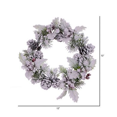 Vickerman Frosted Berry, Pinecone & Pine Artificial Wreath