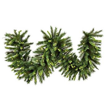 Vickerman Bangor Mixed Pine Artificial Christmas Garland with LED Lights