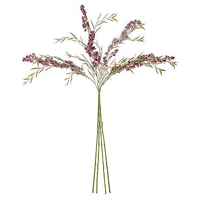 Vickerman Set of 4 Artificial Glitter Pepper Berry Sprays