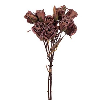 Vickerman Artificial Dried Orange Rose Bundle