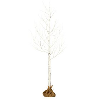 Vickerman 8-ft. Artificial Birch Twig Tree with Warm White LED Lights Floor Decor