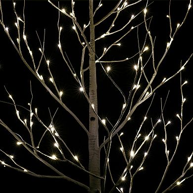 Vickerman 8-ft. Artificial Birch Twig Tree with Warm White LED Lights Floor Decor