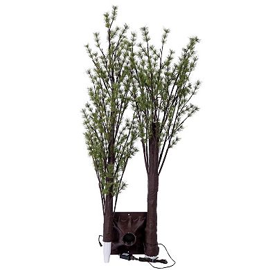 Vickerman 7-ft. Artificial Mini Pine Twig Tree with Warm White LED Lights Floor Decor