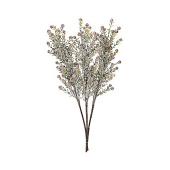 Vickerman Artificial Frosted Red Berry Greenery Spray - Set of 3