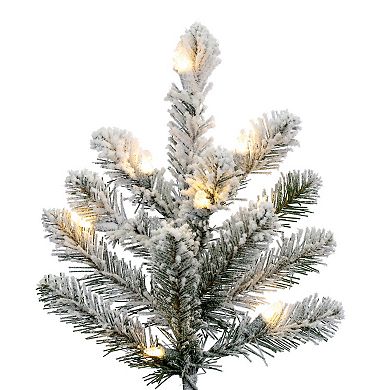 Vickerman 7.5-ft. Pre-Lit Flocked Artificial Christmas Tree