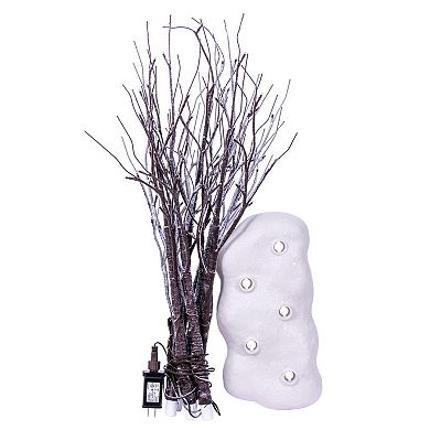 Vickerman Artificial LED Twig Tree Grove Floor Decor