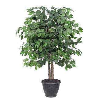 Vickerman 4-ft. Artificial Ficus Bush in Round Container