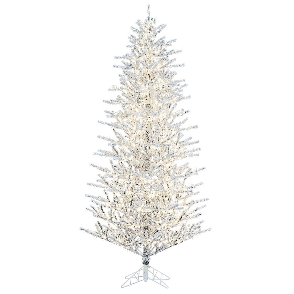 Vickerman 5.5-ft. Flocked Pistol Pine Artificial Pre-Lit Christmas Tree