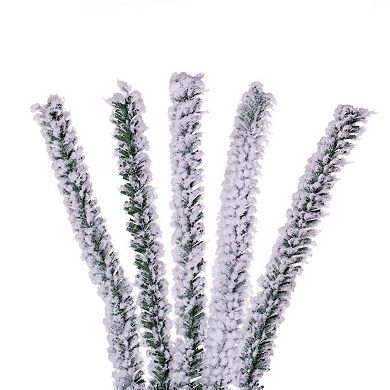 Vickerman 9-ft. Flocked Pistol Pine Unlit Artificial Garland