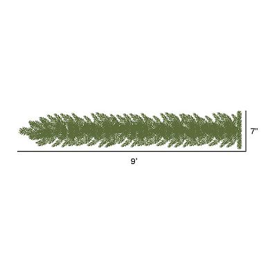 Vickerman 9-ft. Flocked Pistol Pine Unlit Artificial Garland