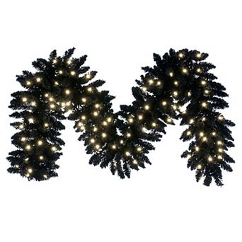 Vickerman 9-ft. Pre-Lit Artificial Black Fir Garland - Dura-Lit® LED Mini Lights