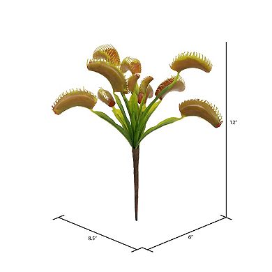 Vickerman Set of 3 Green Artificial Venus Flytrap Plant