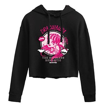 Juniors' Monster High Draculaura "Hopeless Romantic" Cropped Graphic Hoodie