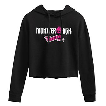 Juniors' Monster High Cropped Lagoona Blue Graphic Hoodie