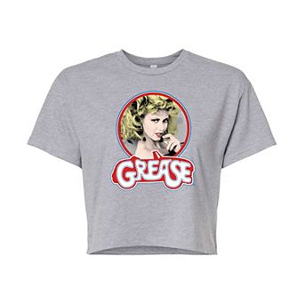 Juniors' Grease Sandy Head Shot Cropped Graphic Tee
