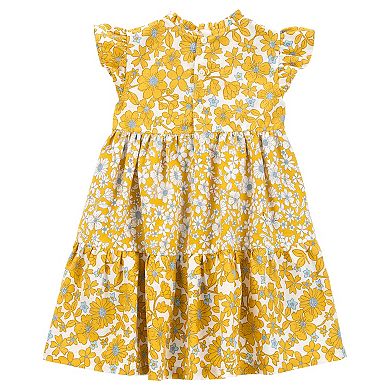 Toddler Girl Carter's Floral Linen Blend Dress