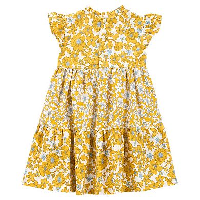 Toddler Girl Carter's Floral Linen Blend Dress