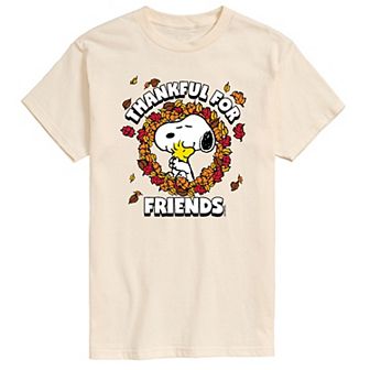 Men's Peanuts Thankful For Friends Tee