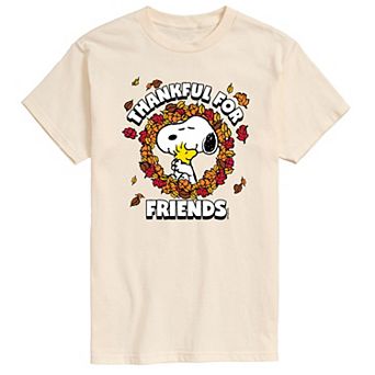 Men's Peanuts Thankful For Friends Tee