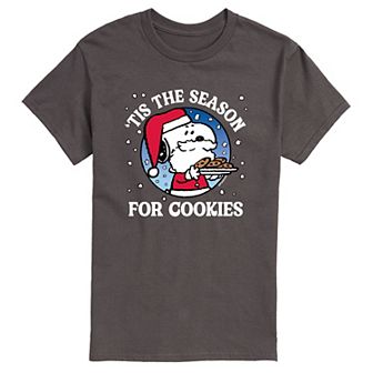 Men's Peanuts Tis The Season Cookies Tee