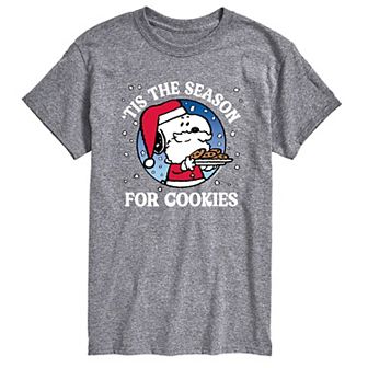 Men's Peanuts Tis The Season Cookies Tee
