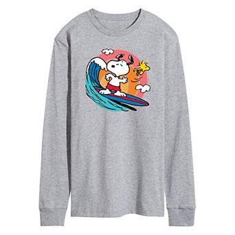 Men's Peanuts Snoopy Surf Long Sleeve Tee