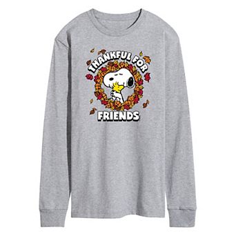 Men's Peanuts Thankful Friends Long Sleeve Tee