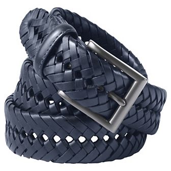 Men's Lands’ End Big Leather Braid Belt