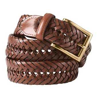 Men's Lands’ End Big Leather Braid Belt