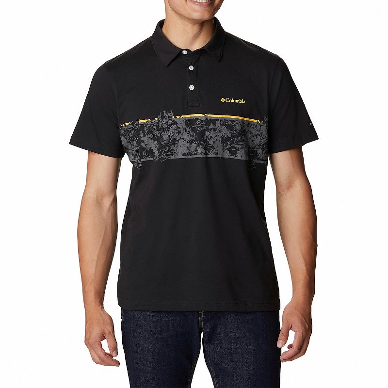 Mens Columbia Thistletown Hills Striped Polo, Size: Small, Black
