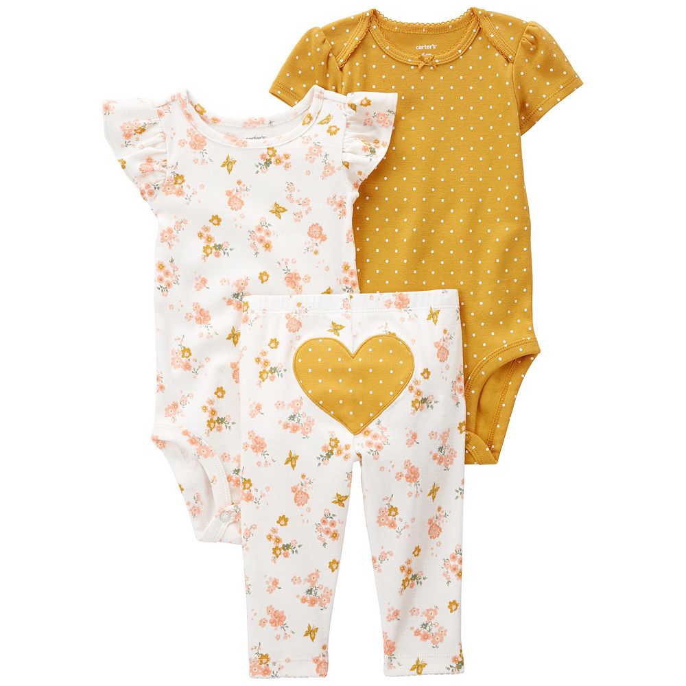 Carter's 3pc Baby Boy Blue Animals Bodysuits and Pants Set