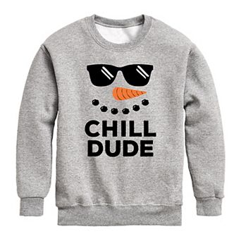 Boys 8-20 Chill Dude Snowman Sweatshirt