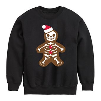 Boys 8-20 Gingerbread Skeleton Cookie Sweatshirt