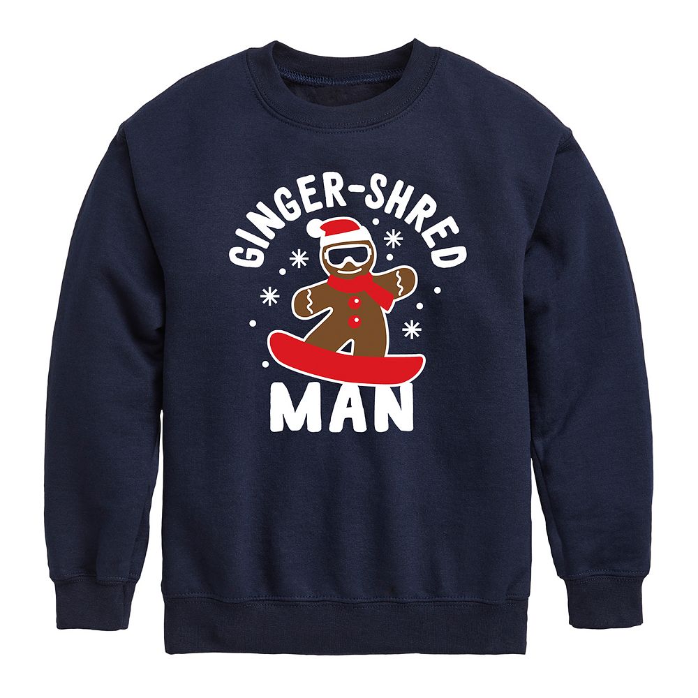 Boys 8-20 Ginger Shred Man Christmas Sweatshirt