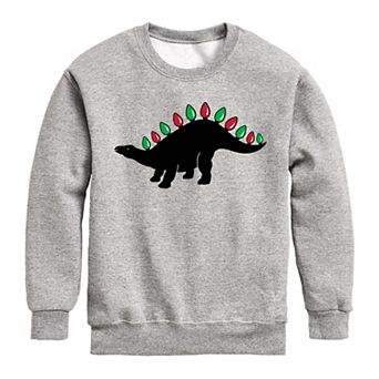 Boys 8-20 Dinosaur Christmas Lights Sweatshirt