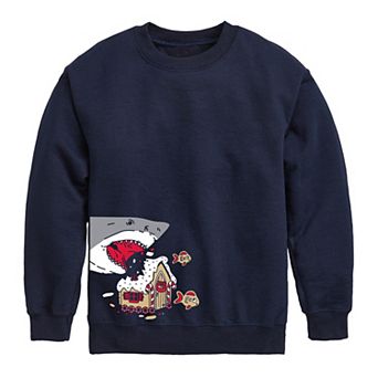 Boys 8-20 Shark Gingerbread House Sweatshirt