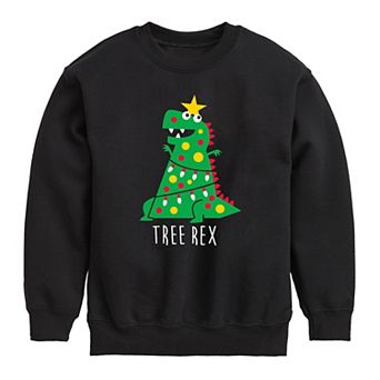 Boys 8-20 Christmas Tree Rex Dinosaur Sweatshirt