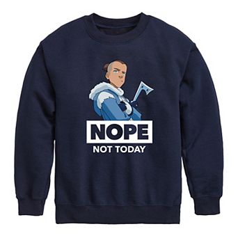 Boys 8-20 Avatar: The Last Airbender Sokka Nope Not Today Sweatshirt