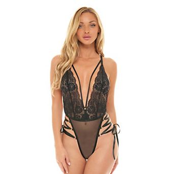 Women's Oh La La Cheri Sloane Plunging Lace Bodysuit 52-11761