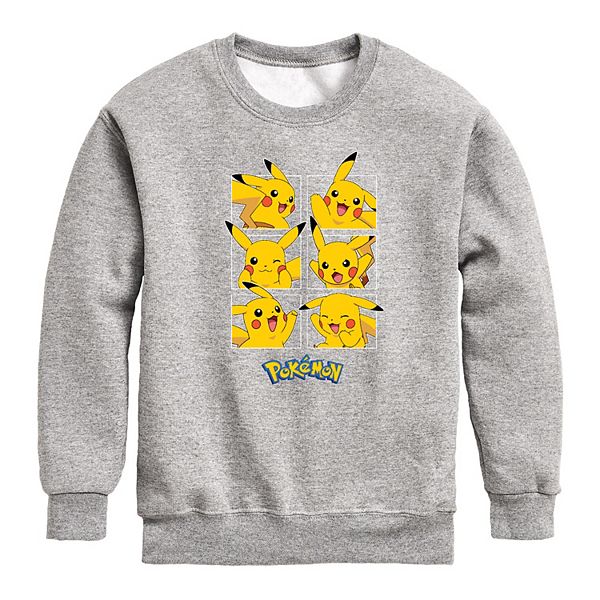 Boys 8-20 Pokemon Pikachu Grid Sweatshirt