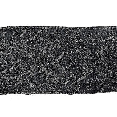 Vickerman Embroidery Wired Edge Christmas Ribbon