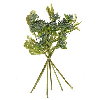Vickerman 2 pc 14-Inch Artificial Wild Berry & Green Fern Bundle