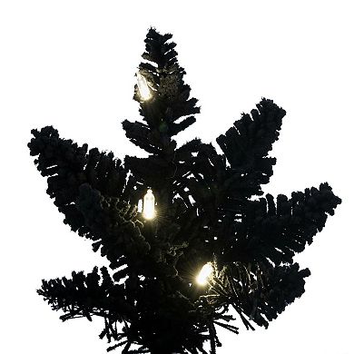 Vickerman 3-ft. Flocked Artificial Christmas Tree with Warm White LED Mini Lights